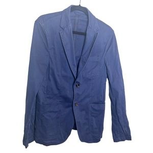 Michael Kors Men Blue Blazer Size 38R Navy Dyed Preppy Classic